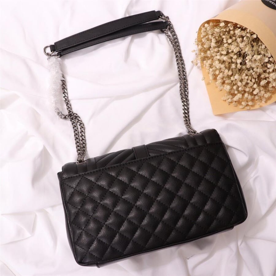 Master QualitySaint Laurent Black Leather Small Envelope Shoulder Bag