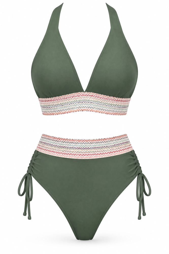مجموعة بيكيني عالية الخصر Cjj-high waisted bikini  للسيدات
