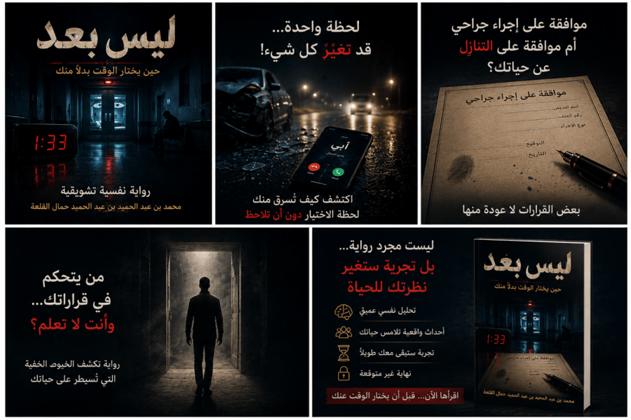 ليس بعد حين يختار الوقت بدلا منك رواية إنسانية عن الفقد والاختيار والف
