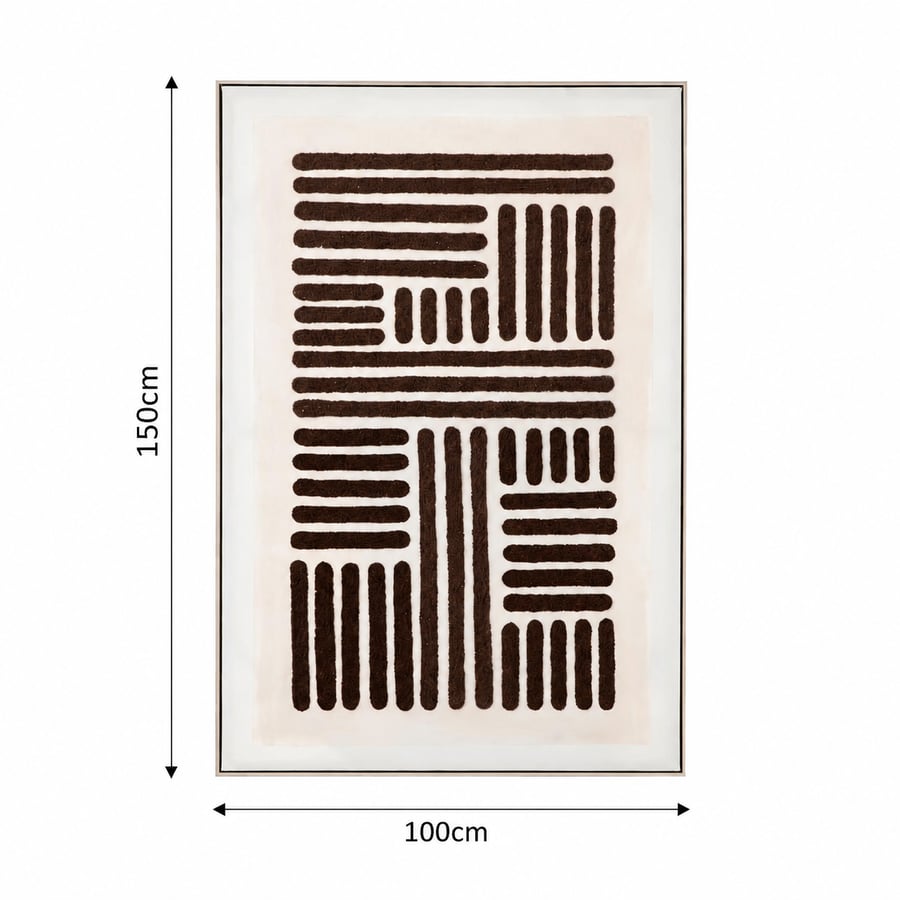 لوحة ديكور بإطار ذهبي مقاس 100 × 150 سم