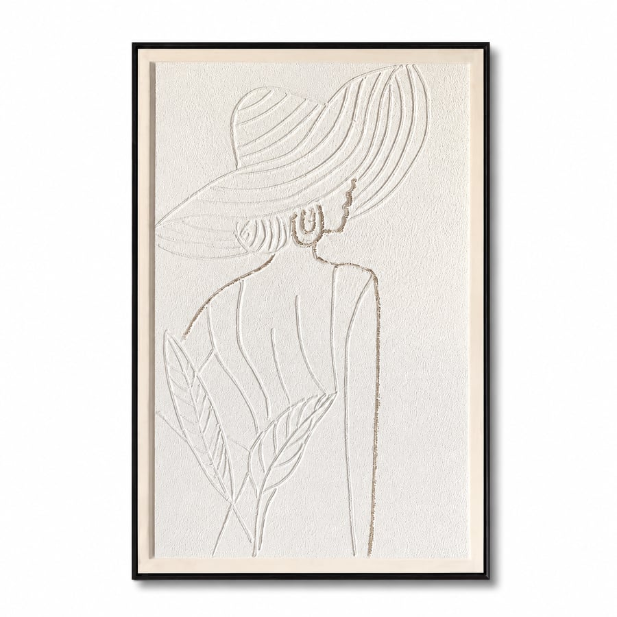 لوحة فنية مودرن بإطار أسود مقاس 100 × 150 سم