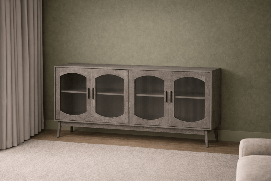 Buffet cabinet 4-door wood