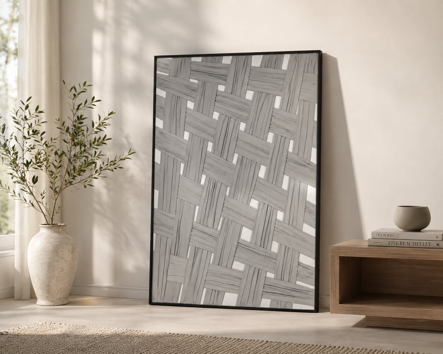 لوحة حائط بإطار أسود مقاس 80 × 120 سم