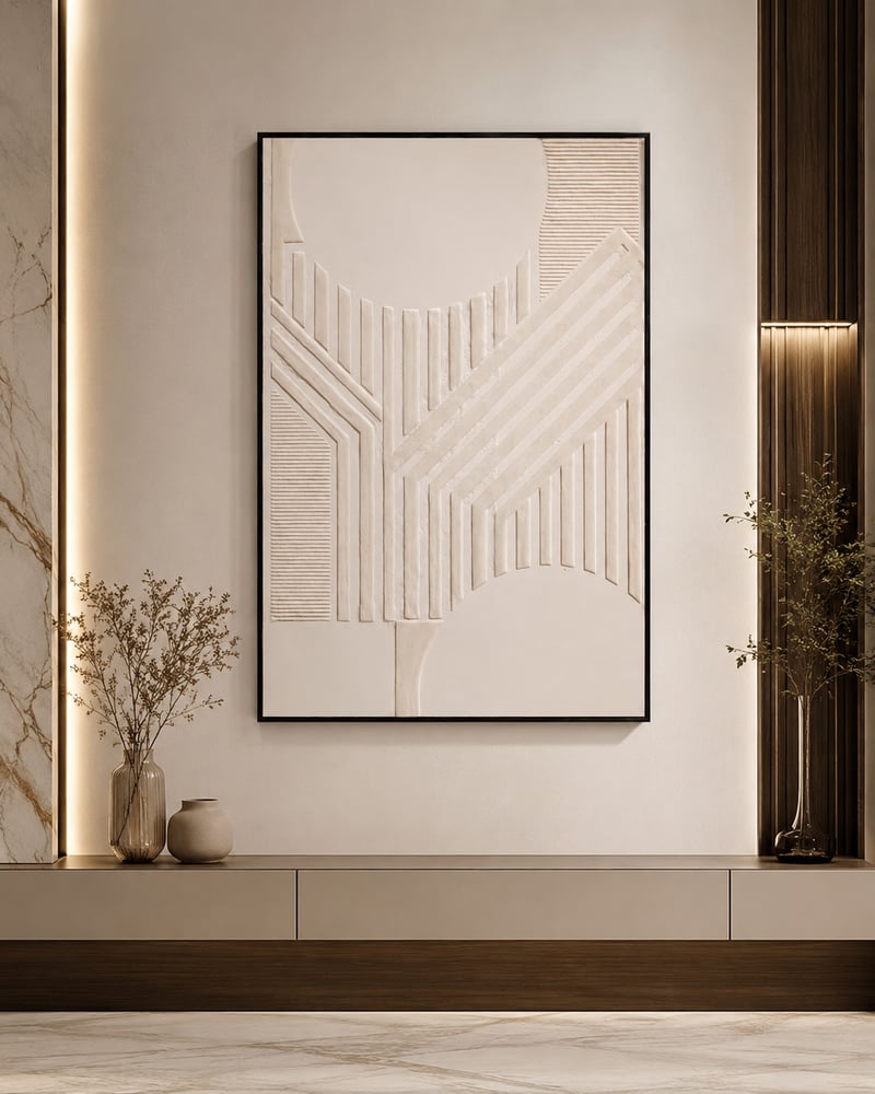 لوحة حائط بإطار أسود مقاس 80 × 120 سم