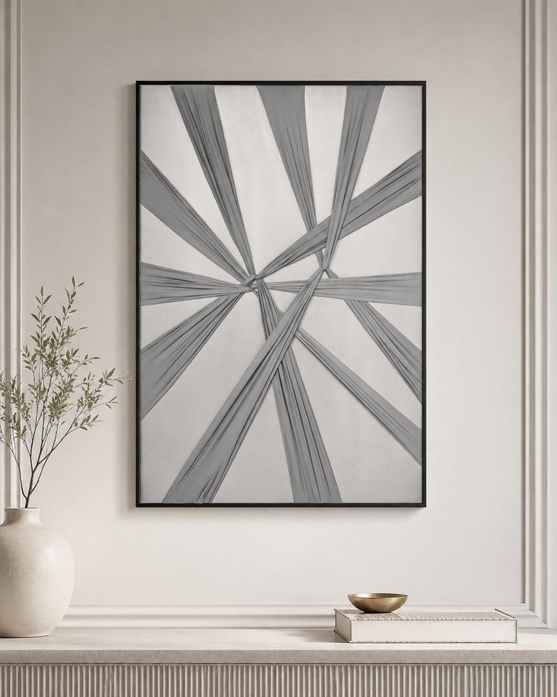 لوحة ديكور بإطار أسود مقاس 80 × 120 سم