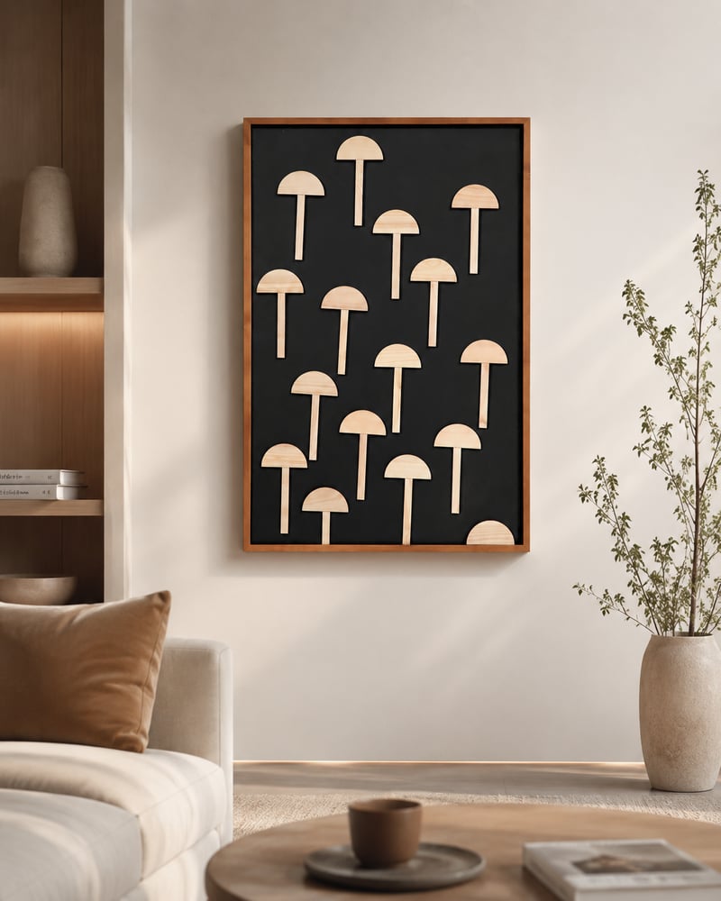 لوحة ديكور أنيقة بإطار أسود مقاس 120 × 80 سم