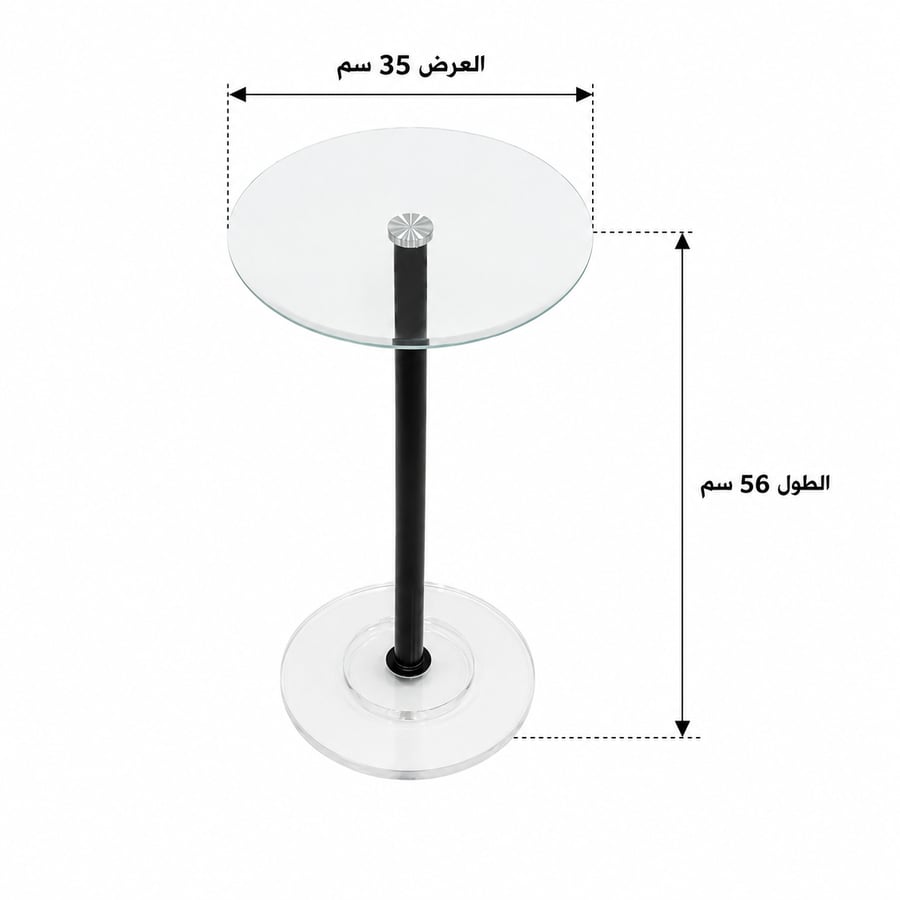 طاولة خدمة مفردة أسود