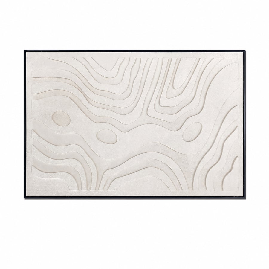 لوحة فنية كبيرة بإطار أسود مقاس 100 × 150 سم