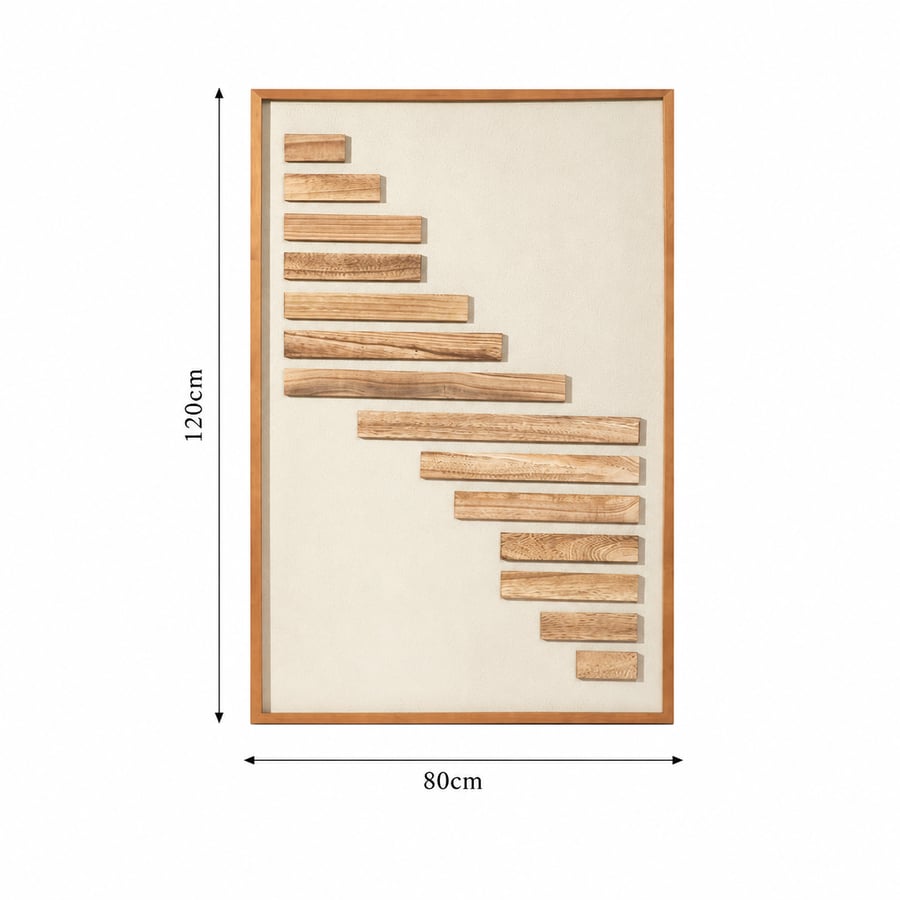 لوحة حائط بإطار بيج مقاس 120 × 80 سم