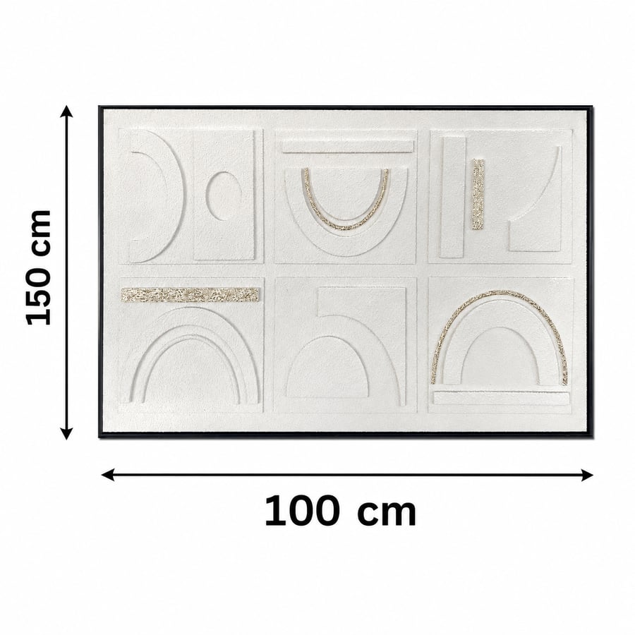 لوحة حائط فنية بإطار أسود مقاس 100 × 150 سم