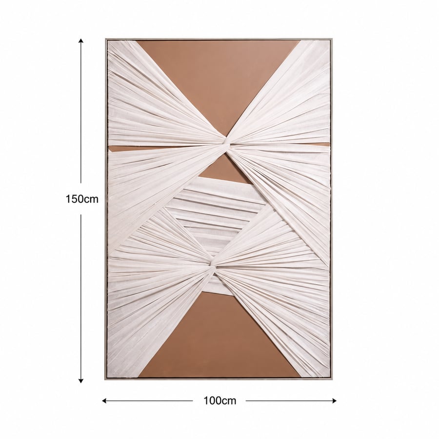 لوحة فنية بإطار ذهبي مقاس 100 × 150 سم
