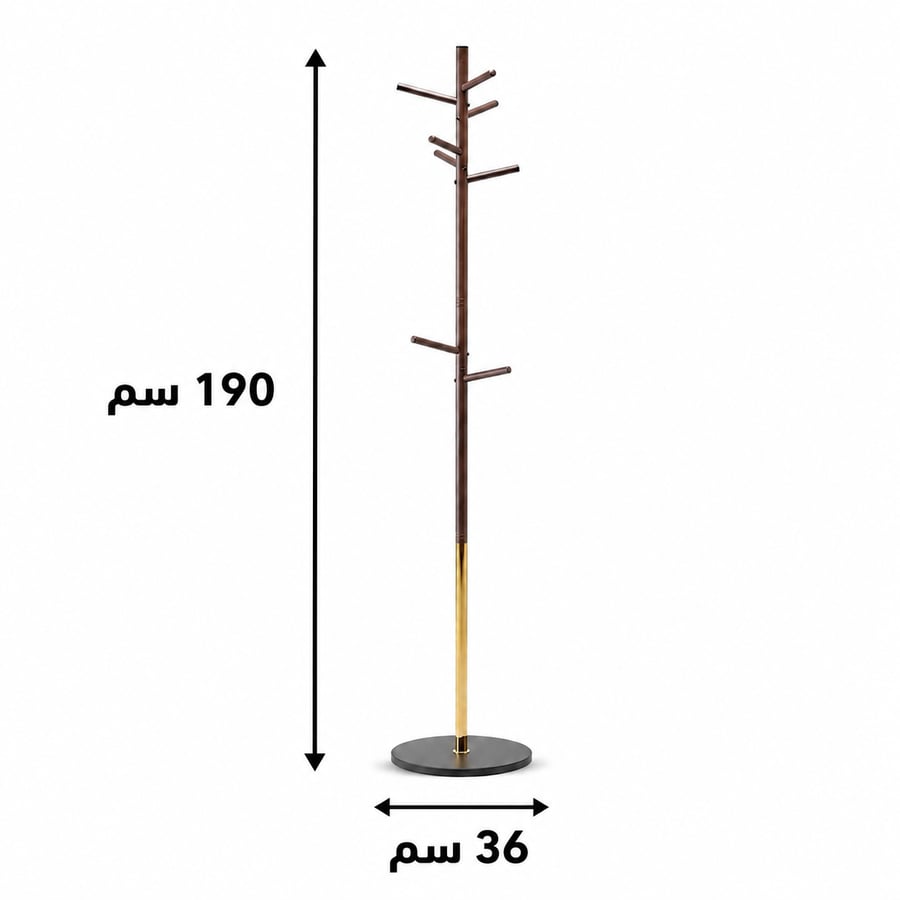 علاقة ملابس باللون كوفى و جولدمقاس 190× 36 سم