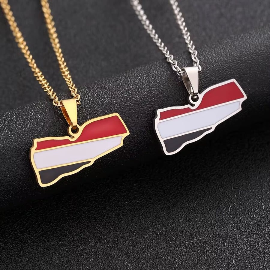 Yemen map necklace (stainless steel)