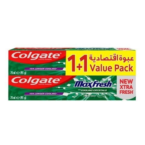 Colgate Toothpaste Max Fresh Mint 2 x 75 ml