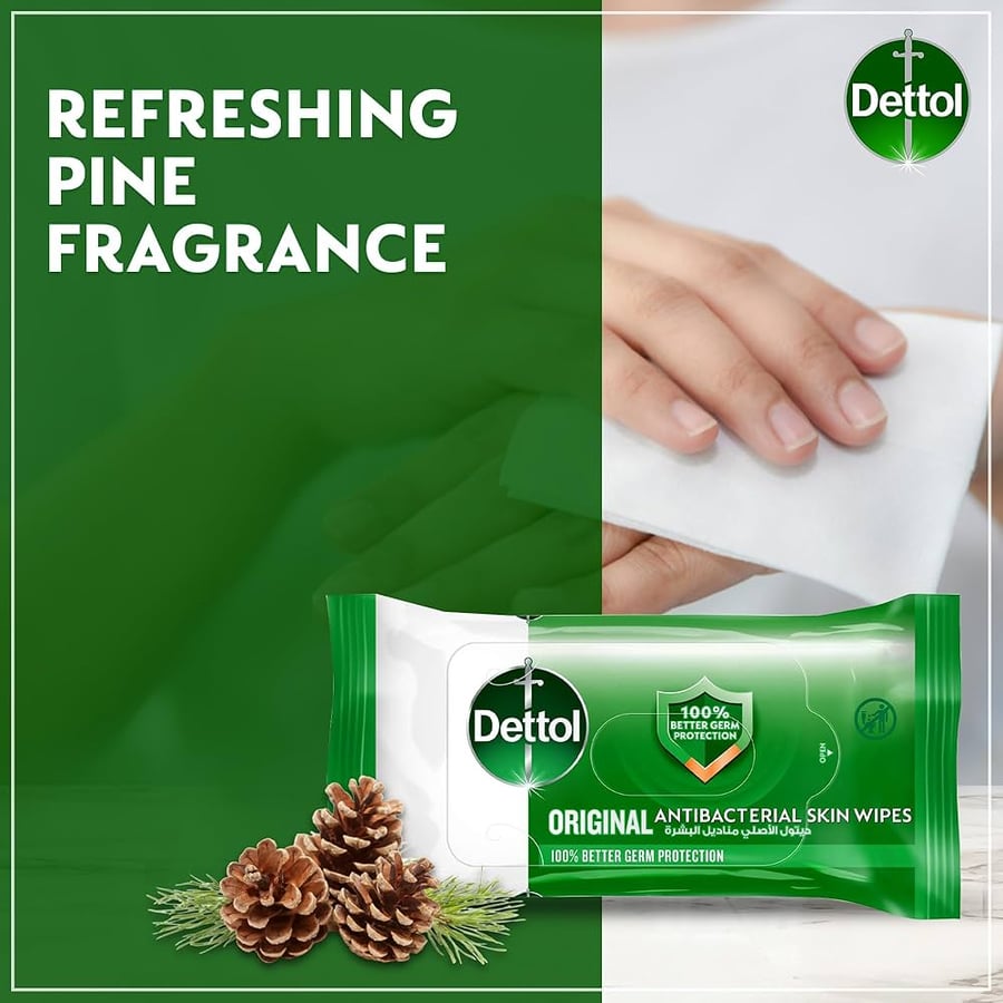 ديتول الأصلي مناديل البشرة 10 منديل Dettol