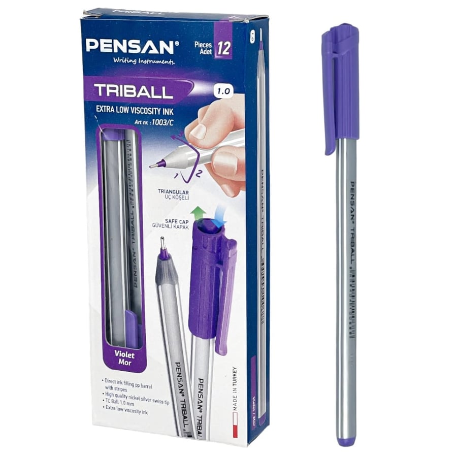 قلم حبر جاف بنفسجي PENSAN TRIBALL EN71-3