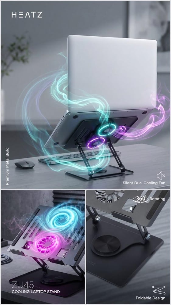 هيتز حامل كمبيوتر مع مراوح HEATZ Zu45