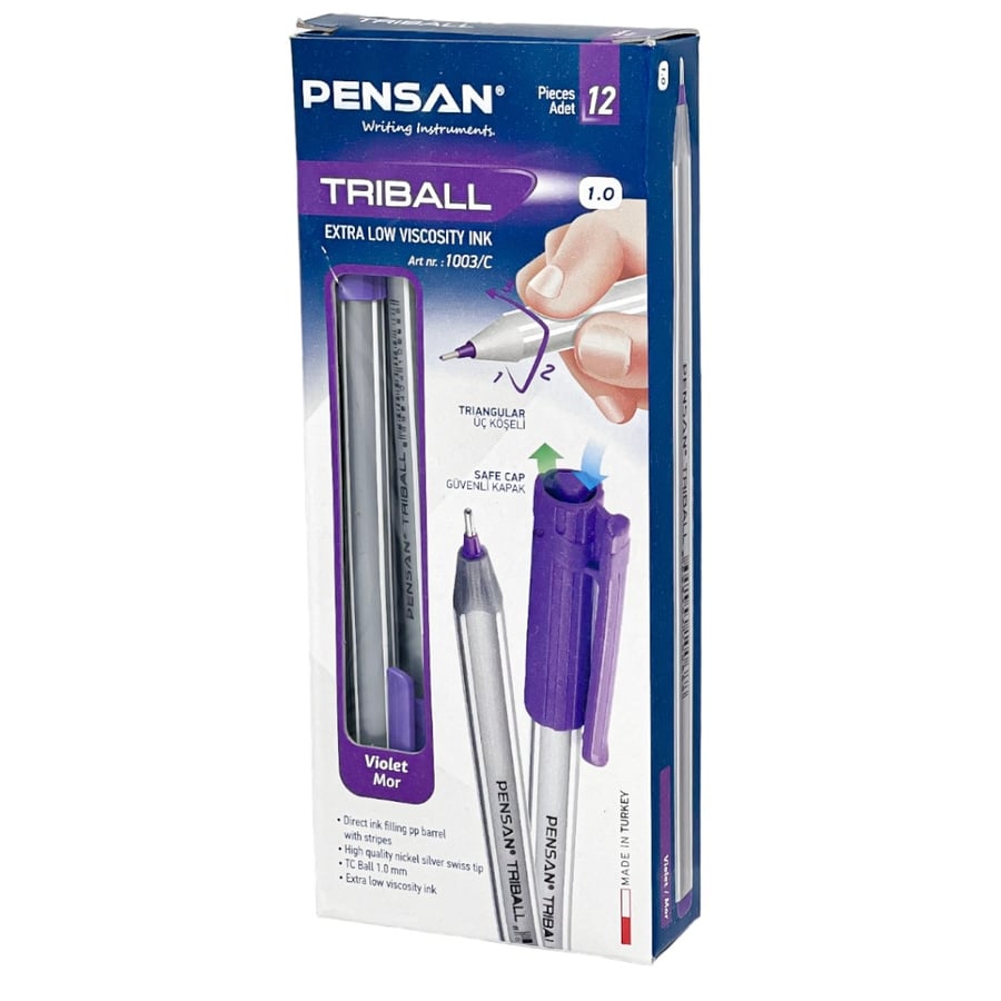قلم حبر جاف بنفسجي PENSAN TRIBALL EN71-3