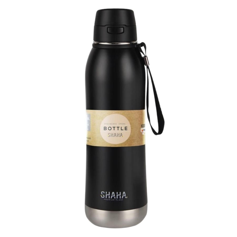مطارة رياضية ستيل أسود 800 مل SHAHA 311.115.078
