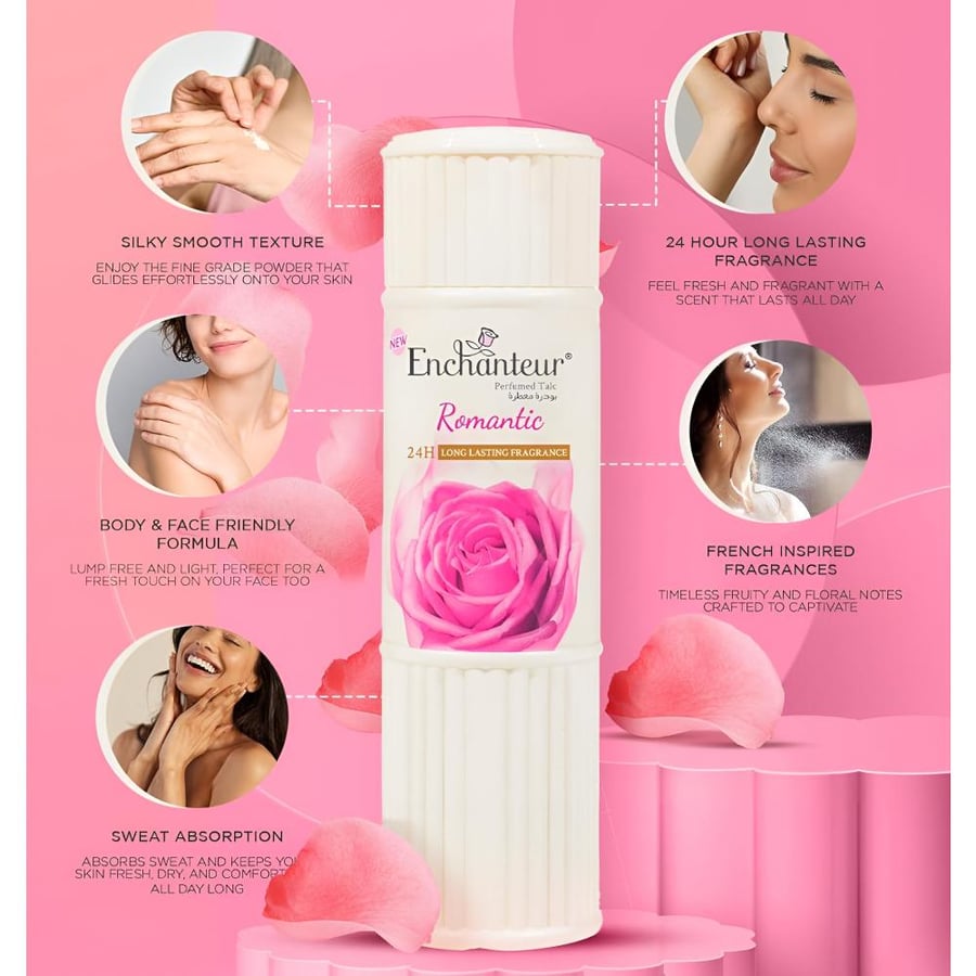 انشانتر بودرة معطرة رومانتيك 250 غرام Enchanteur