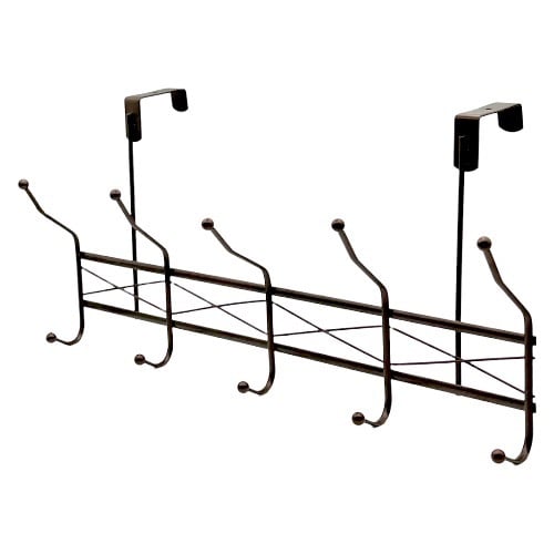 Clothes Rack Over the Door Stainless Steel 5 Hangers 118584