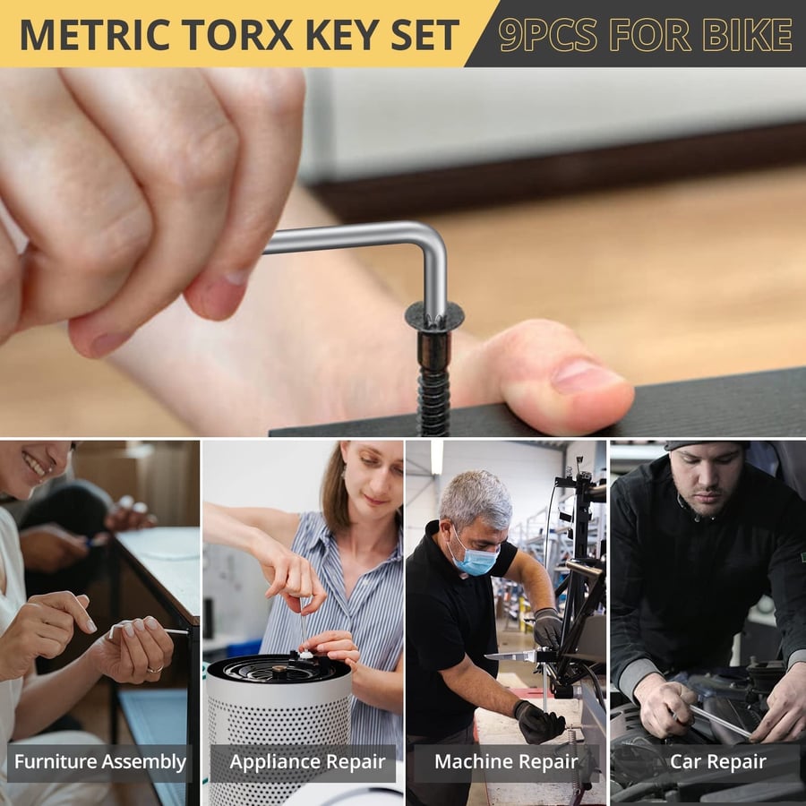 KANA KA-5536 9-Piece Hex Socket Wrench Set