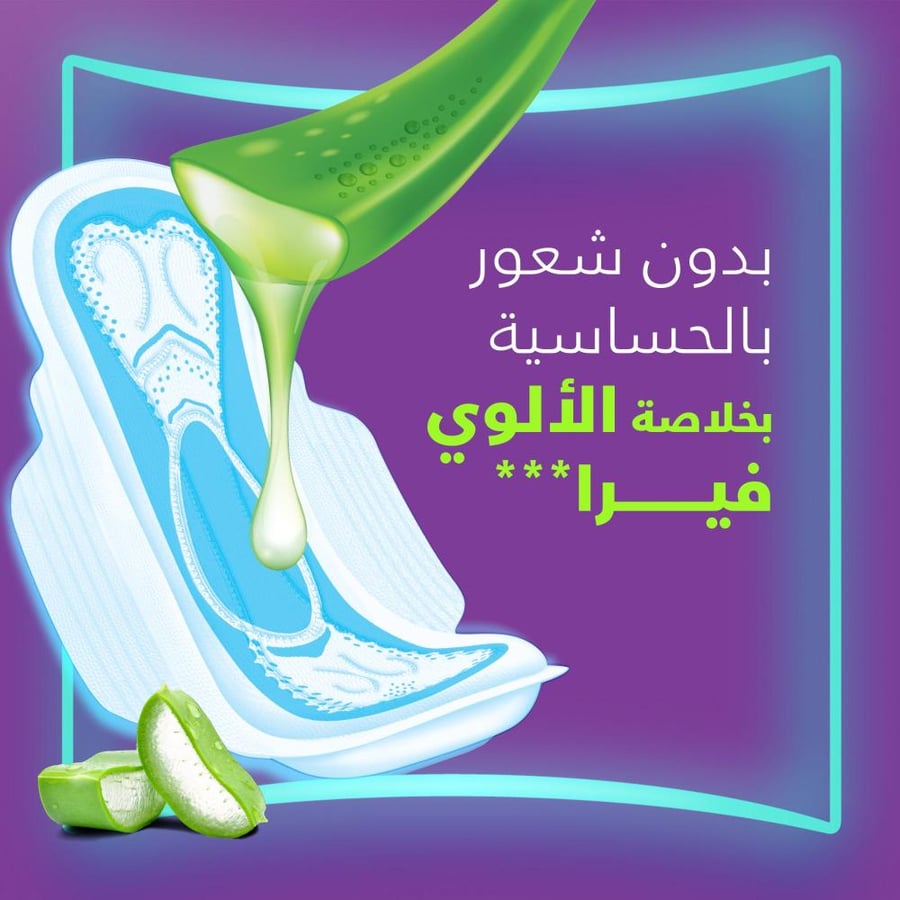فوط الويز بخلاصة الصبار 24 حبة حجم كبير  always
