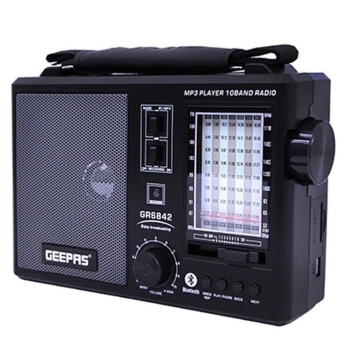 مكبر صوت و راديو ( بلوتوث + USB + AUX + ذاكرة ) GEEPAS GR6842