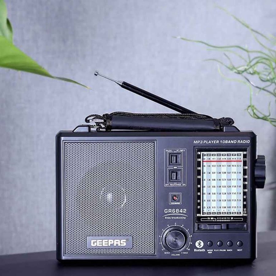 مكبر صوت و راديو ( بلوتوث + USB + AUX + ذاكرة ) GEEPAS GR6842