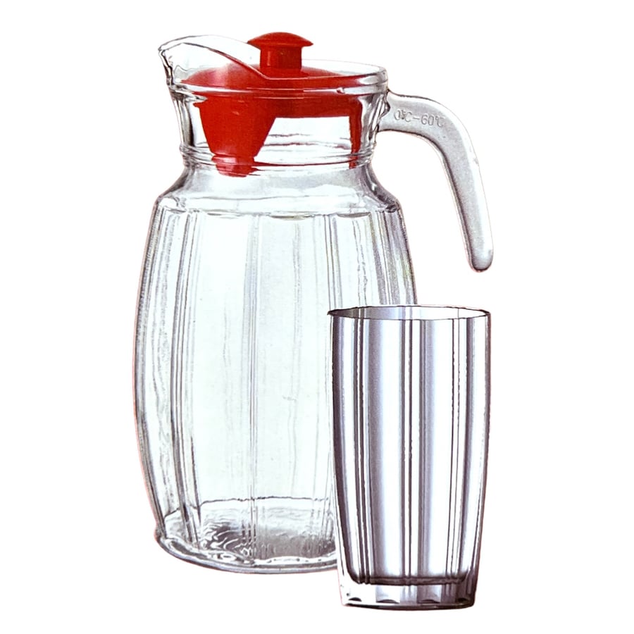 طقم ترمس زجاجي مع 6 أكواب 2 لتر Mister Home MH/60116