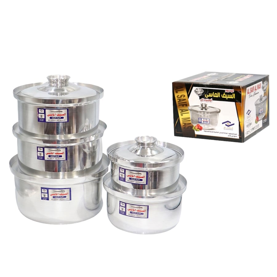 Aluminum cookware set 5 pieces 22-30 cm ALSAHAH EEF105
