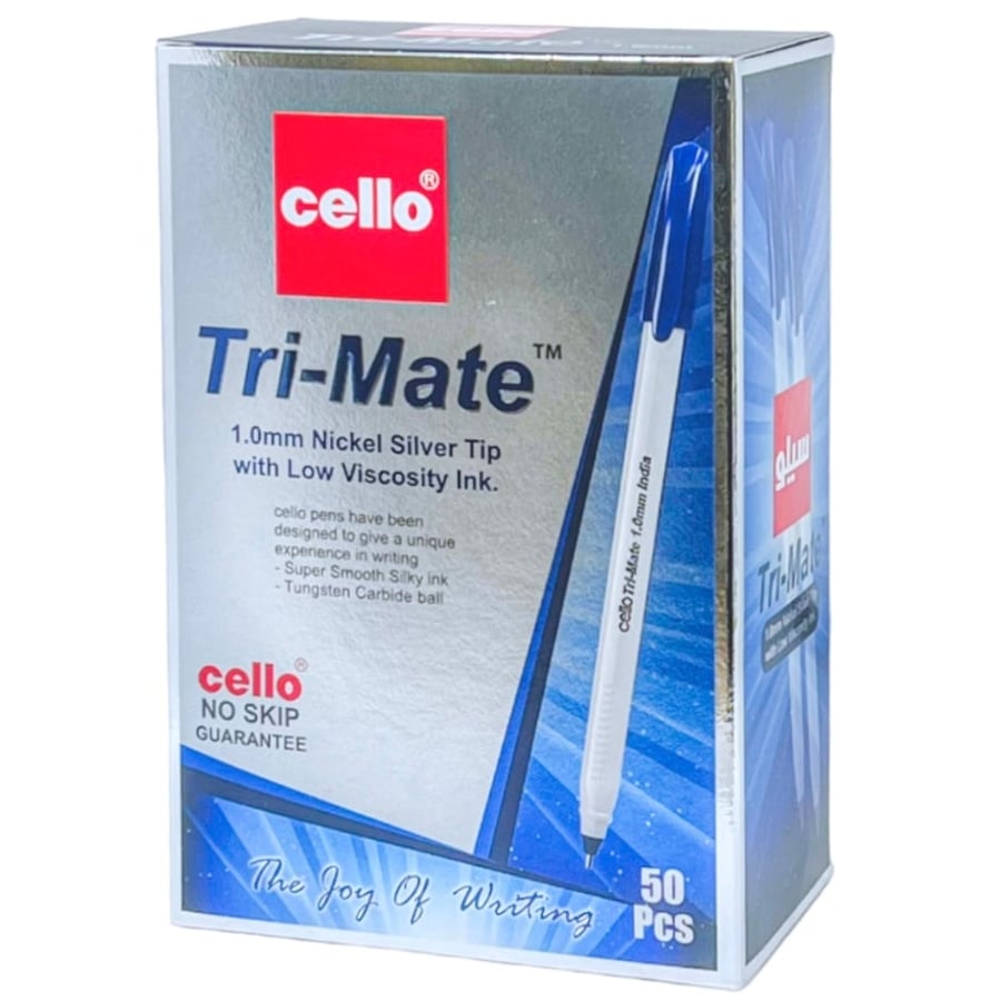 قلم حبر جاف ازرق 1 ملم Cello Tri-Mate
