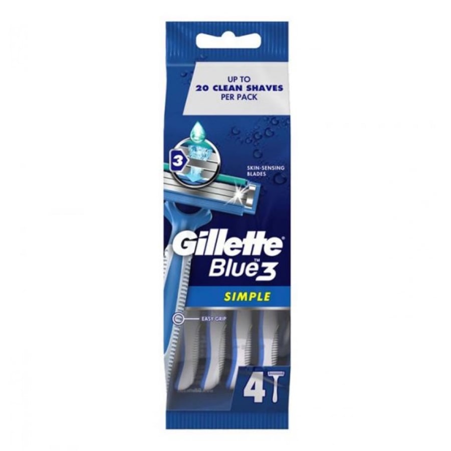 موس حلاقة 3 شفرات 4 قطع Gillette