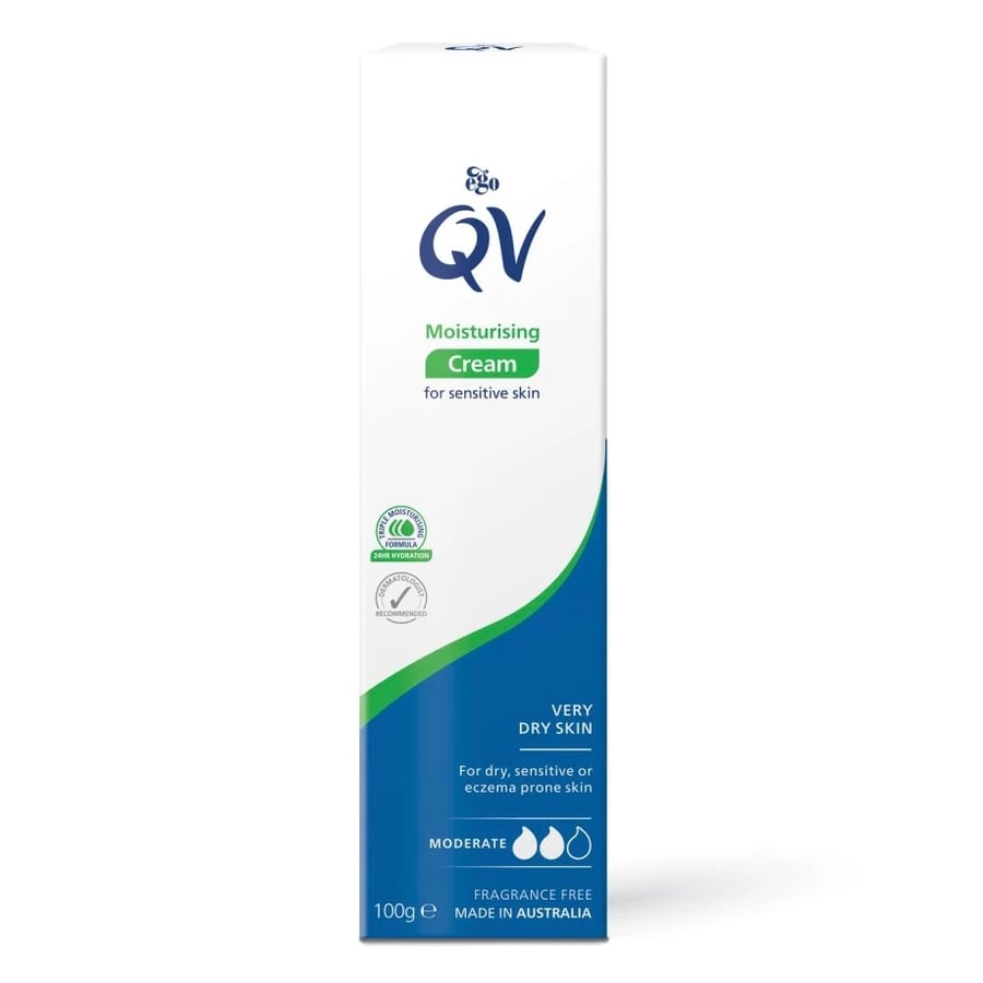كيوفي كريم مرطب للبشرة الحساسة 100 غرام QV