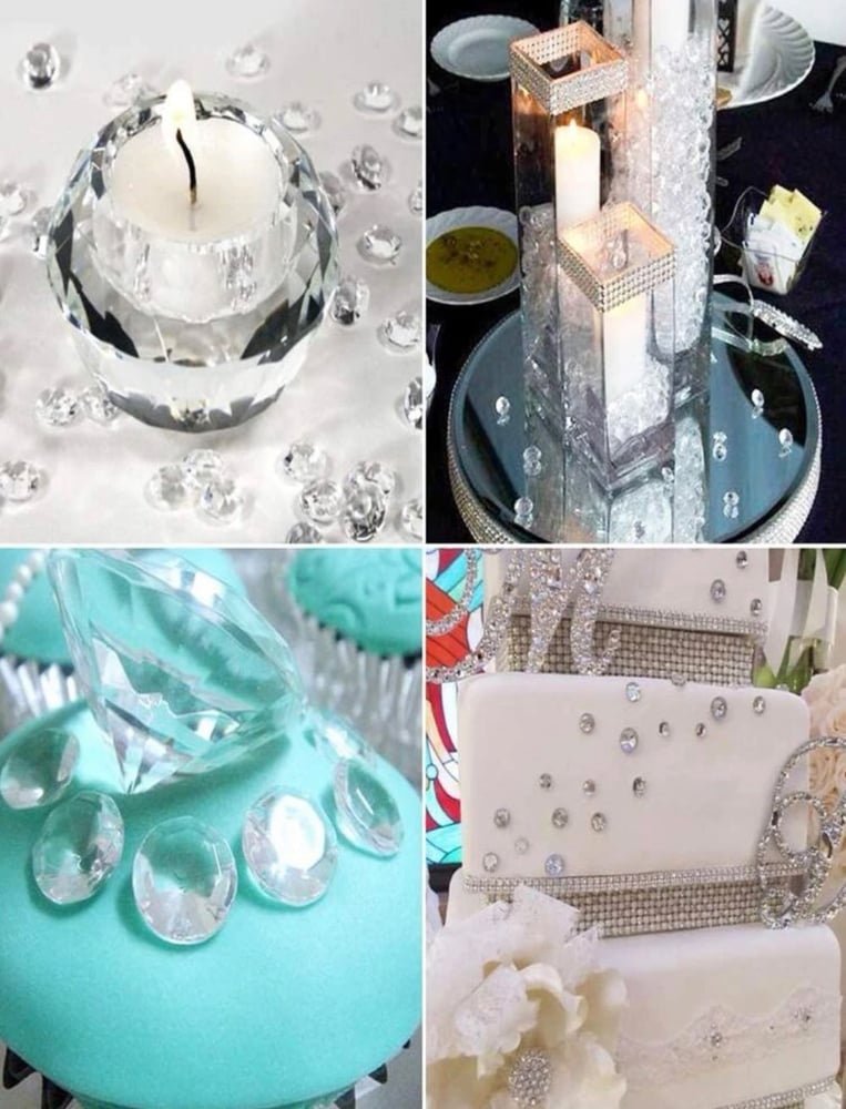 Clear acrylic diamonds 200pcs