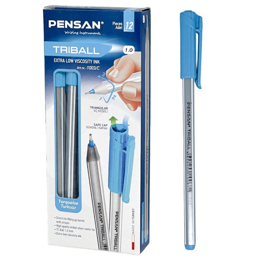 قلم حبر جاف سماوي PENSAN TRIBALL EN71-3