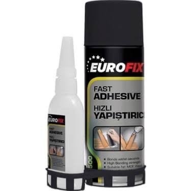 STRONG ADHESIVE GLUE WITH TOWEL SPRAY 100G + 400ML EUROFIX