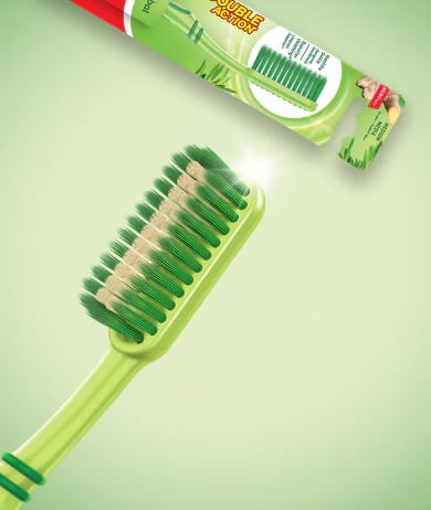 فرشاة اسنان دبل أكشن هيربال ناعم Colgate