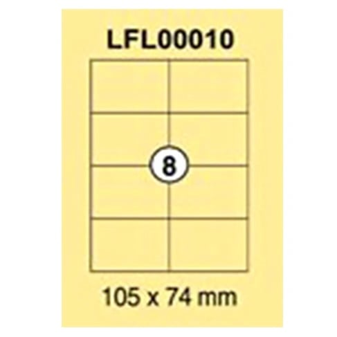 ورق ستيكر لاصق ابيض مطفي 100 ورقة XEL-LENT LFL00010 A4