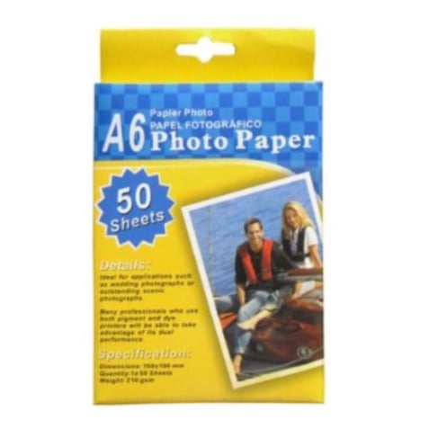 A6 glossy copy paper 50 sheets for inkjet printers