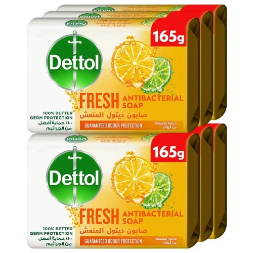 ديتول صابون المنعش 165 غرام 6 قطع Dettol