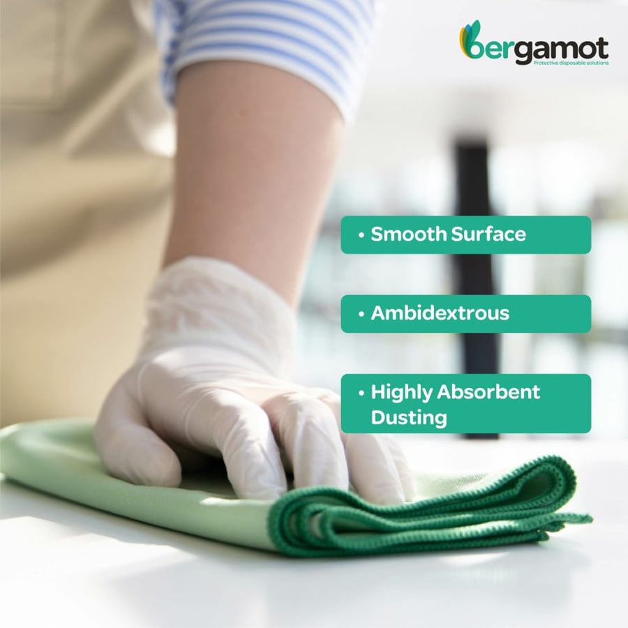 قفازات لاتيكس 100 قفاز مقاس bergamot L