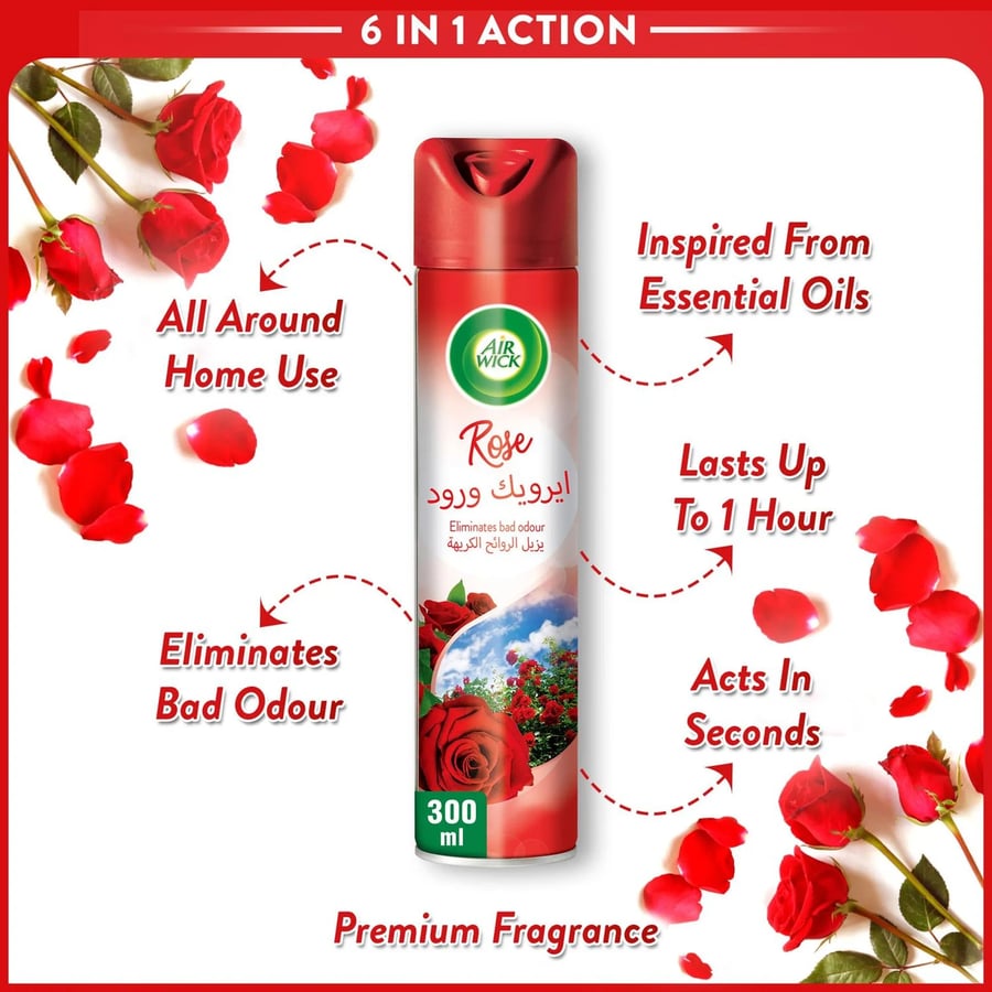 ايرويك معطر جو برائحة الورود 3*300 مل AIR WICK