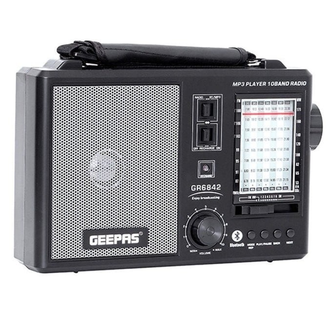 مكبر صوت و راديو ( بلوتوث + USB + AUX + ذاكرة ) GEEPAS GR6842
