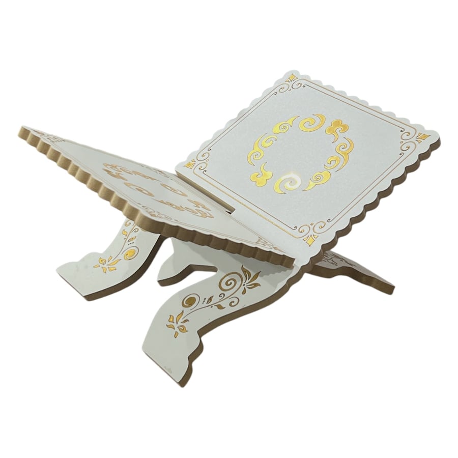 كرسي مصحف مزخرف أبيض SBC 3218-038
