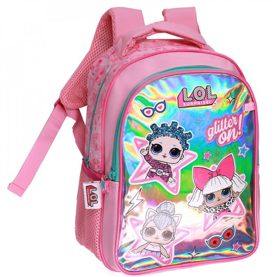 شنطة ظهر مع مقلمة 15 انش وردي - لول Backpack-3090