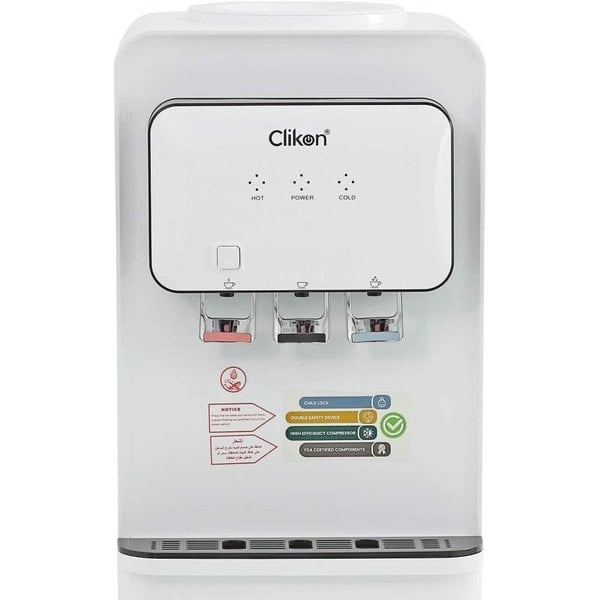 براد ماء مع ثلاجة 3 صنوبر حار وبارد 500 واط Clikon CK4032