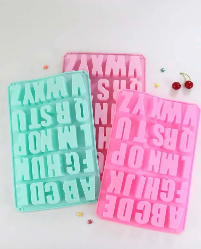 pink lettering resin template