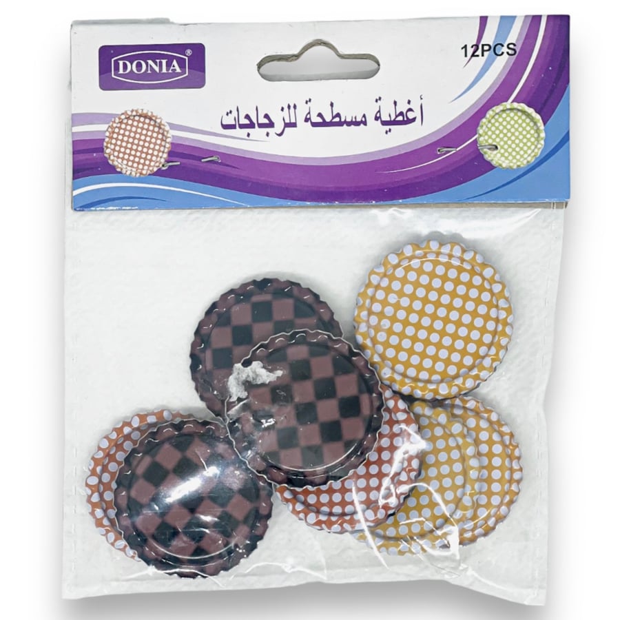 أغطية مسطحة للزجاجات 12 قطعة DONIA DON-82-117