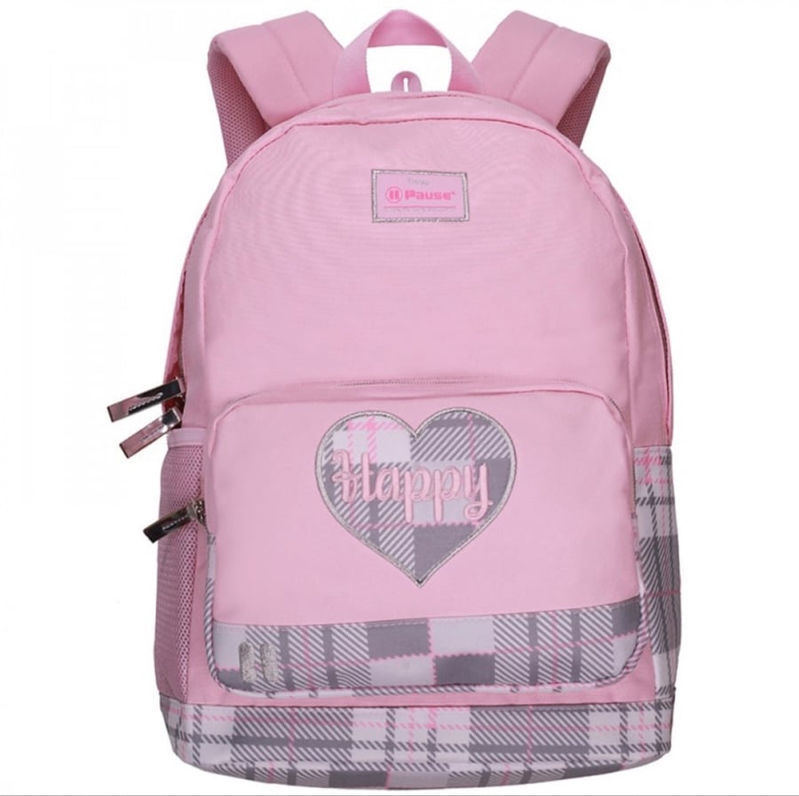 شنطة ظهر مع مقلمة 17 انش وردي - بوز Pause Backpack-3013 PAUSE